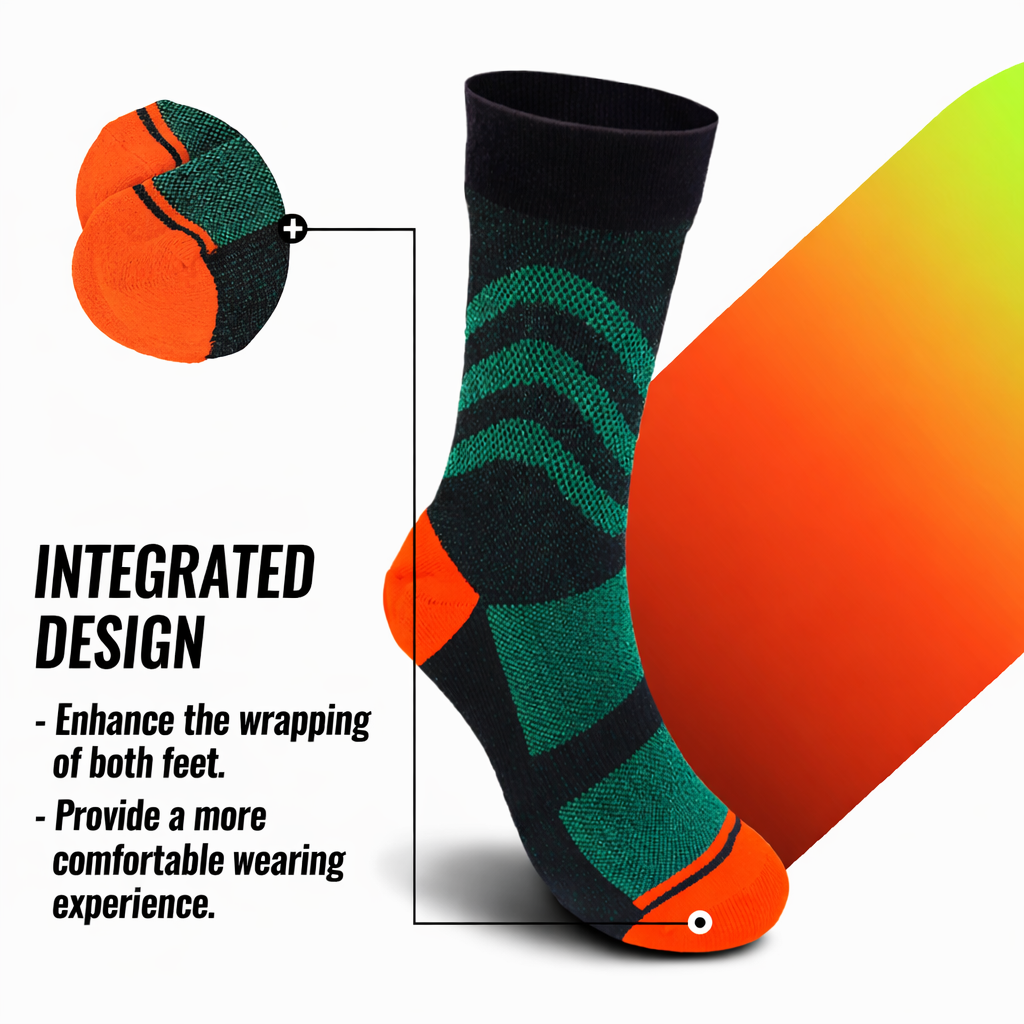 SUBMRGD Waterproof Crew Socks-Orange Current