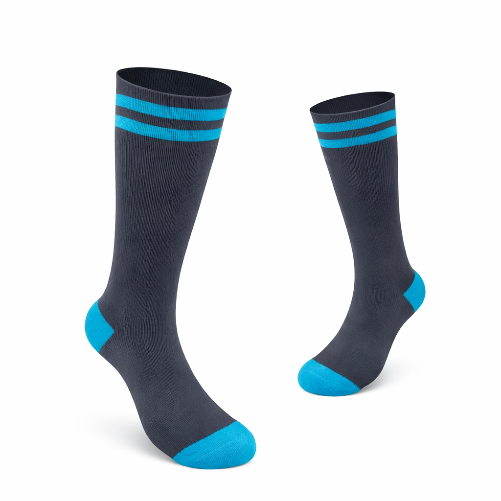 SUBMRGD NorthCore™ Waterproof Thermal Mid-Calf Socks – Dual Stripe-Blue