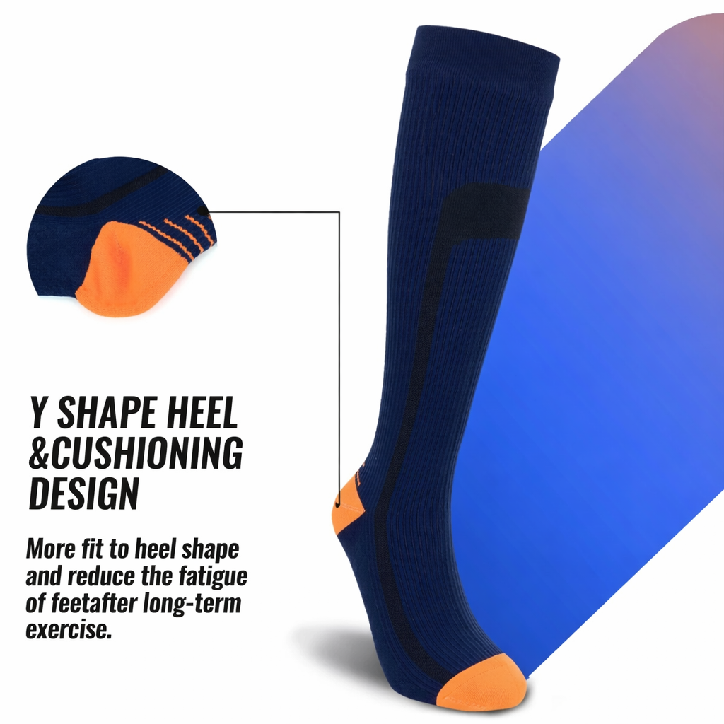 SUBMRGD Waterproof Thermal-lite Knee High Socks-Blue/Orange