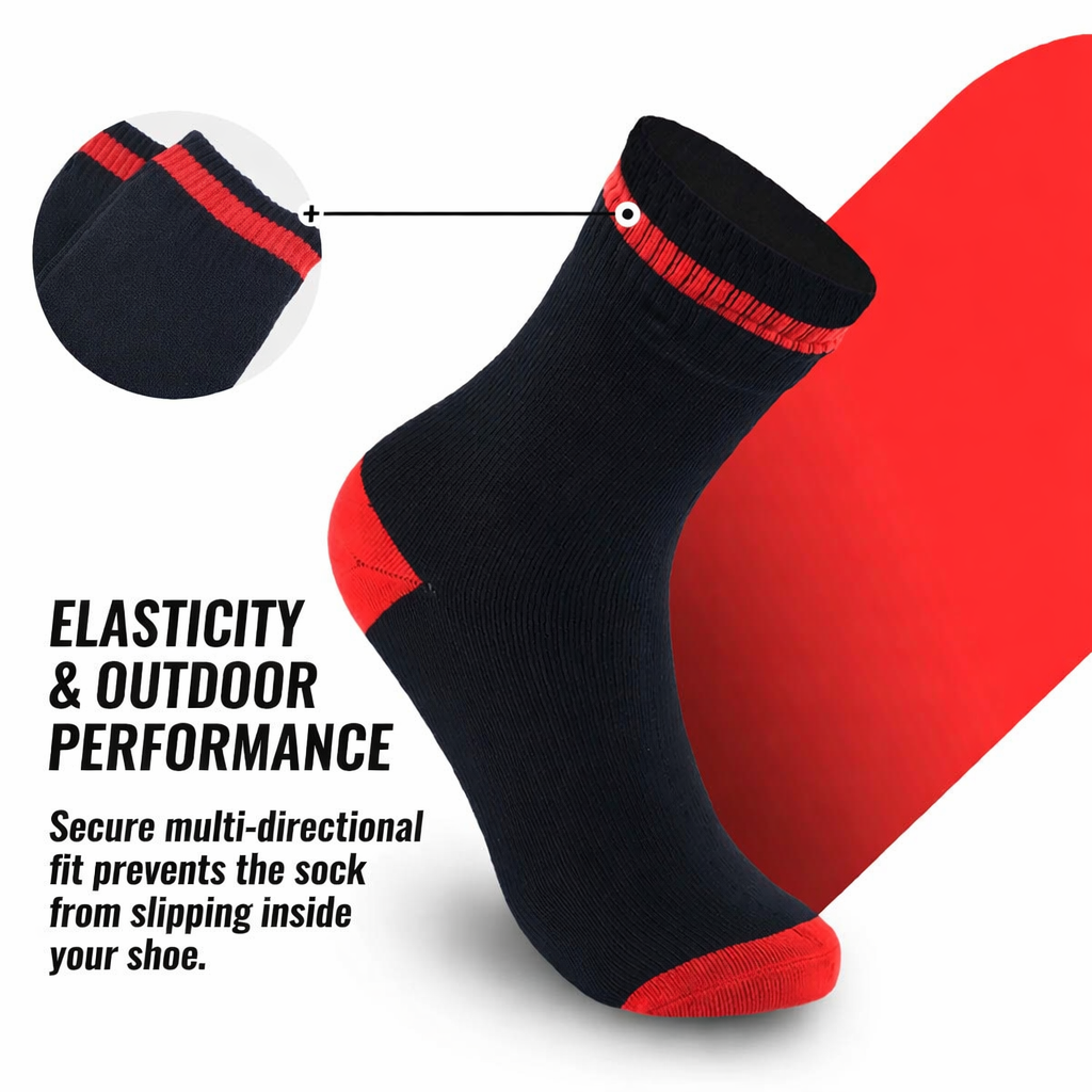 SUBMRGD Waterproof Ankle Socks – Black / Red