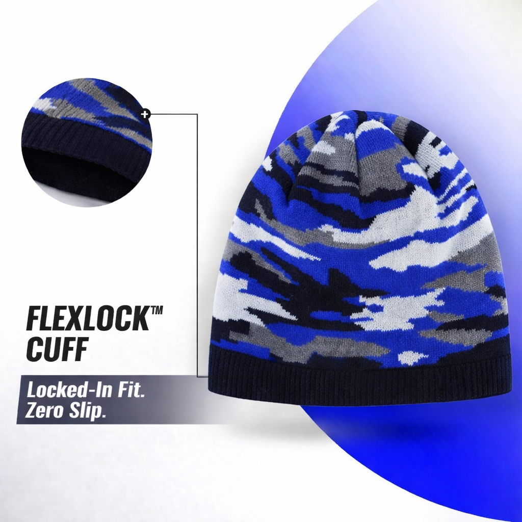 SUBMRGD Waterproof Merino Beanie – Blue Camo