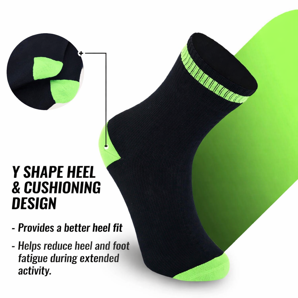 SUBMRGD Waterproof Ankle Socks – Black / Green