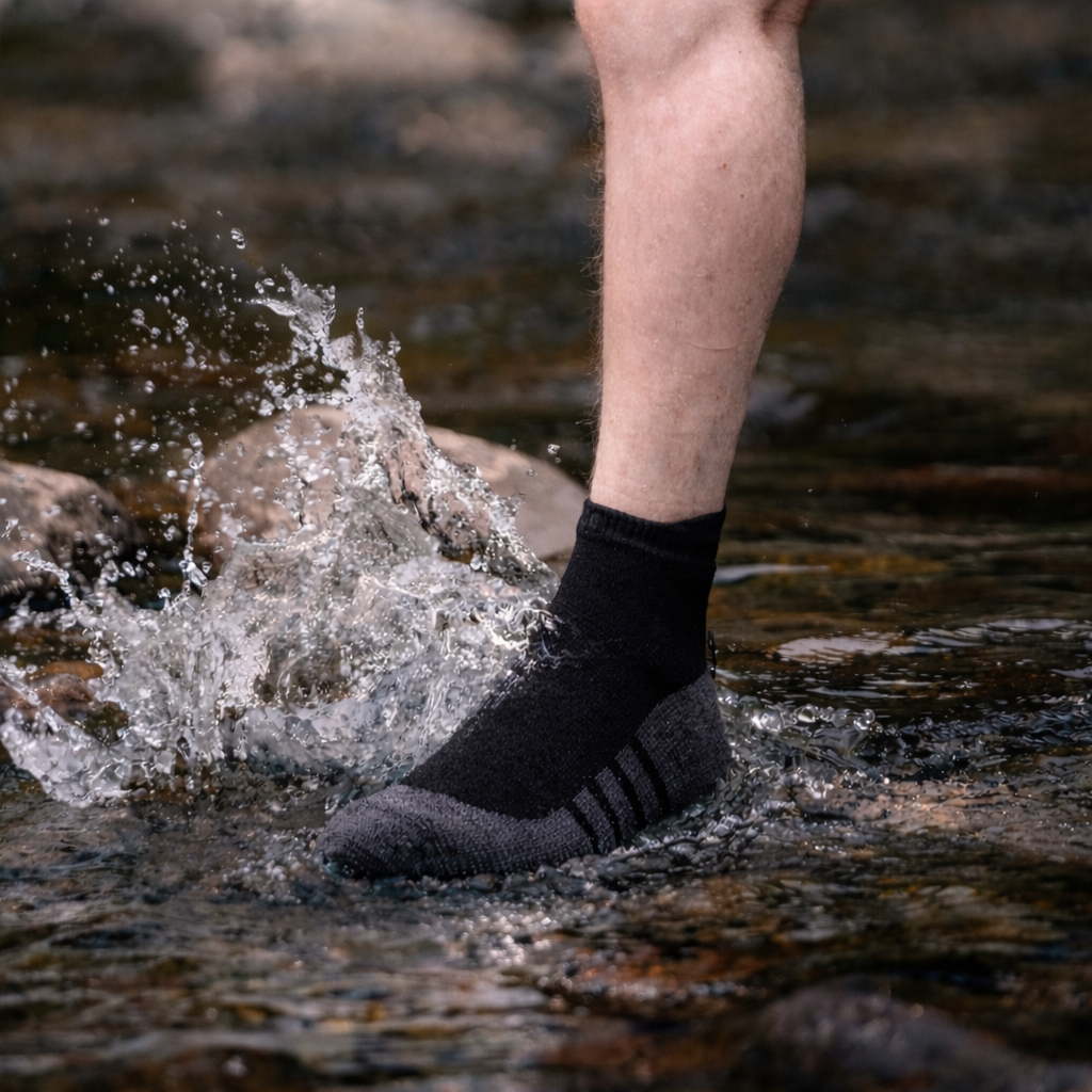 SUBMRGD TrailDry™ Ultralight Waterproof Dri-Nit Ankle Socks – Black