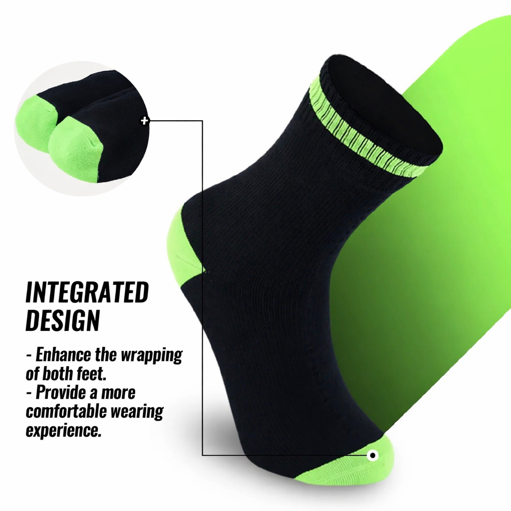 SUBMRGD Waterproof Ankle Socks – Black / Green