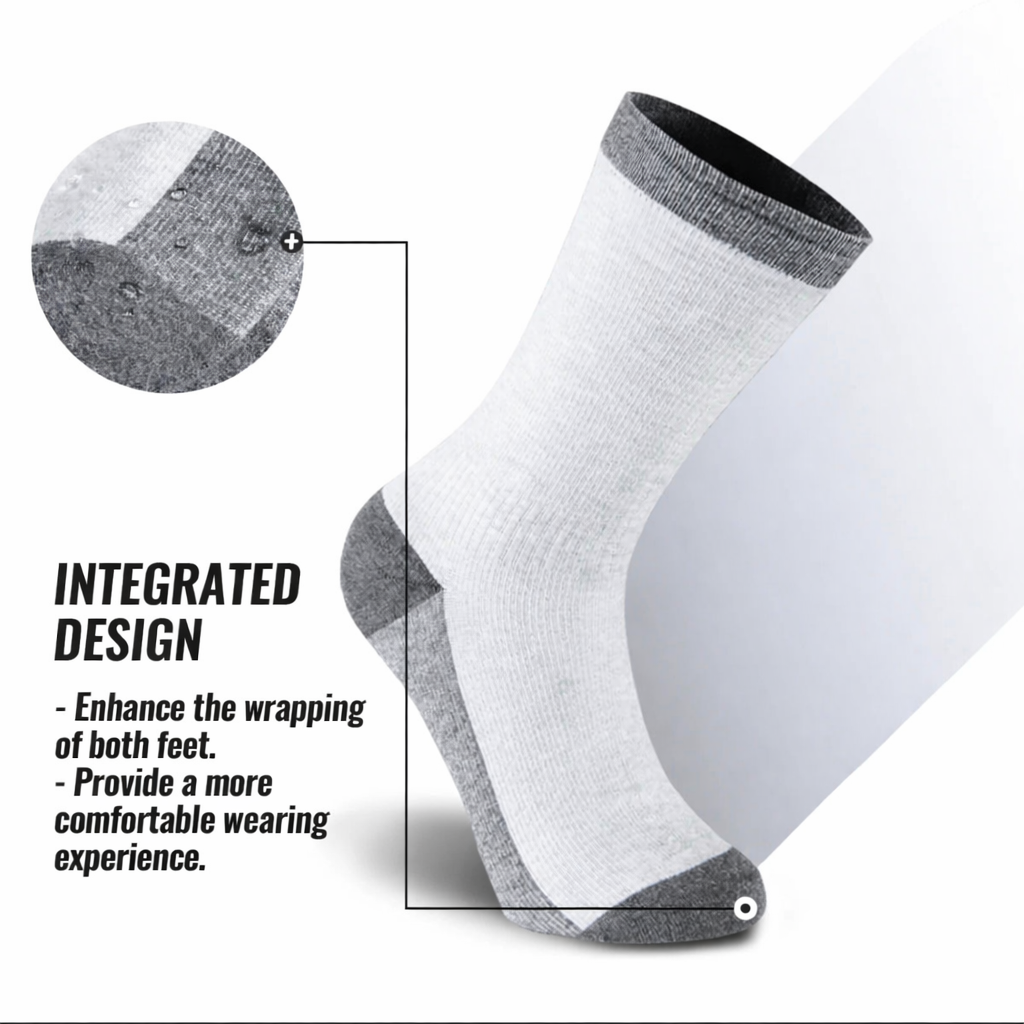 SUBMRGD Waterproof Crew Socks-White Storm
