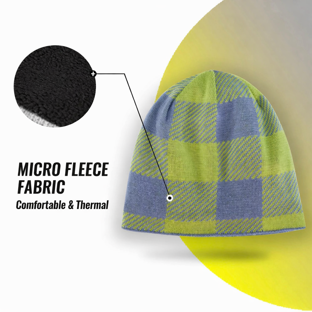 SUBMRGD Waterproof Merino Beanie-Storm Grid-Blue/Green