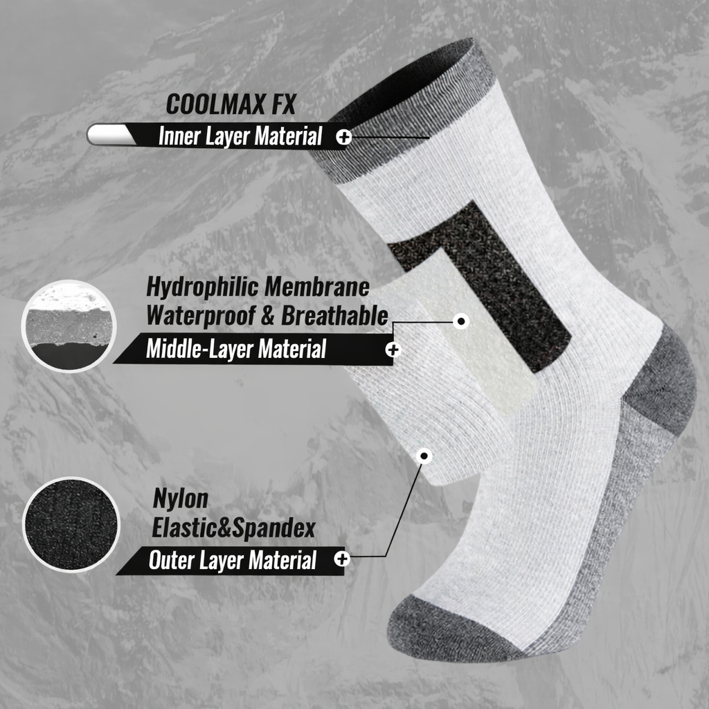 SUBMRGD Waterproof Crew Socks-White Storm