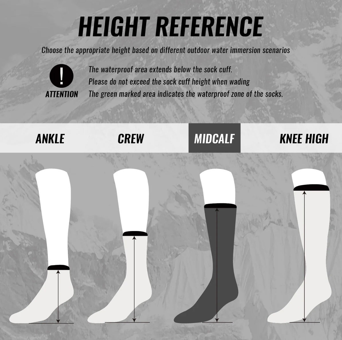SUBMRGD NorthCore™ Waterproof Thermal Mid-Calf Socks – Dual Stripe-Blue