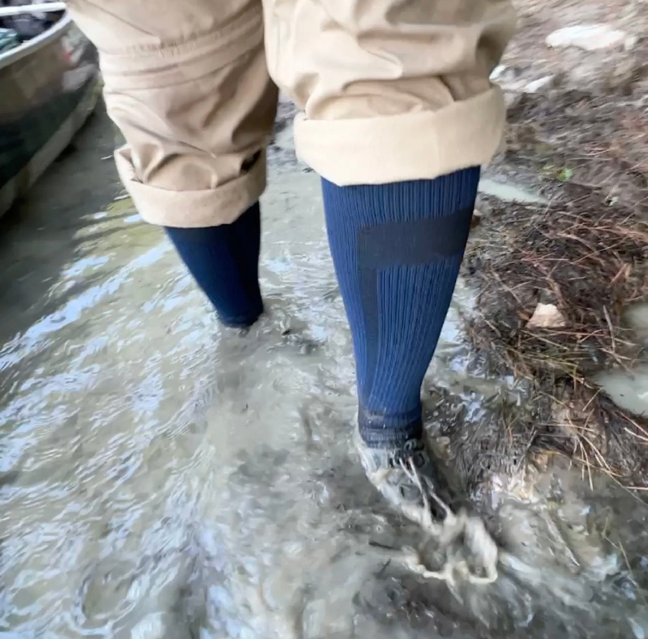 SUBMRGD Waterproof Thermal-lite Knee High Socks-Blue/Orange