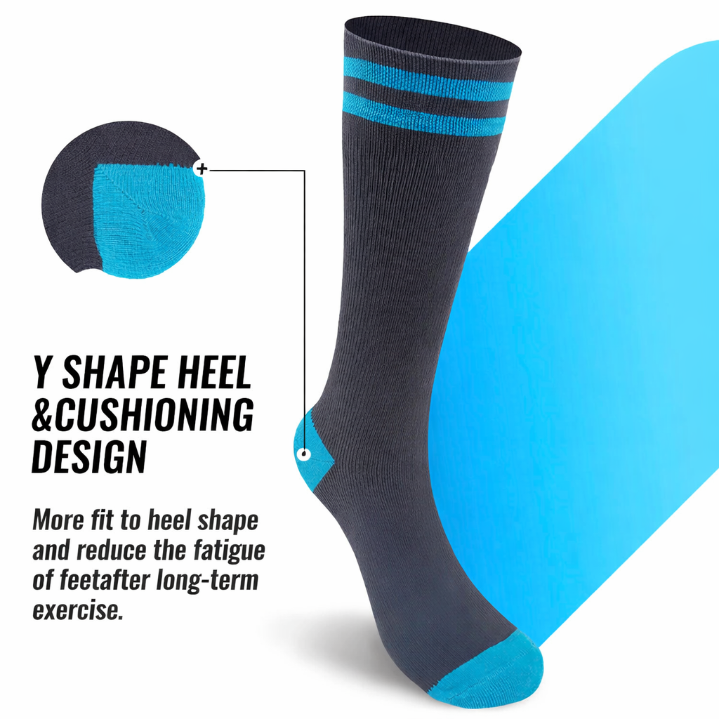 SUBMRGD NorthCore™ Waterproof Thermal Mid-Calf Socks – Dual Stripe-Blue
