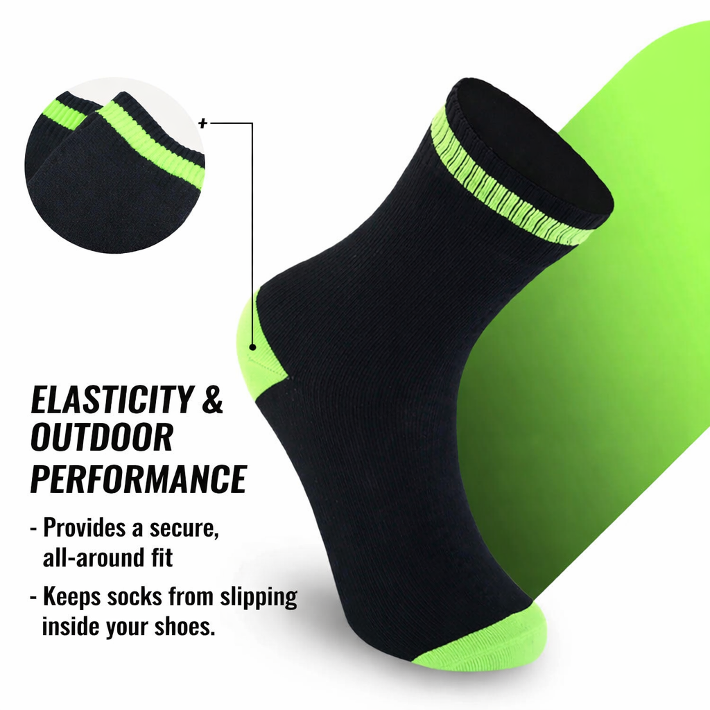 SUBMRGD Waterproof Ankle Socks – Black / Green
