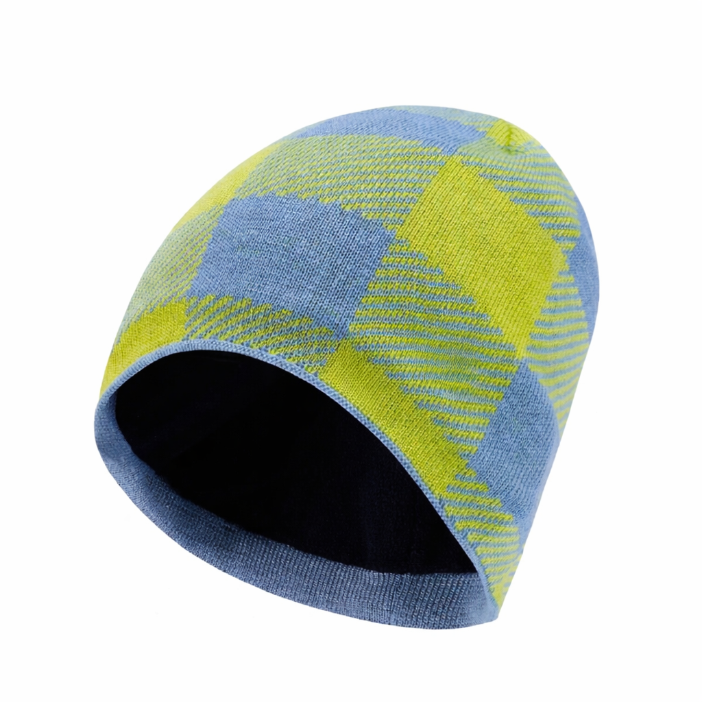 SUBMRGD Waterproof Merino Beanie-Storm Grid-Blue/Green