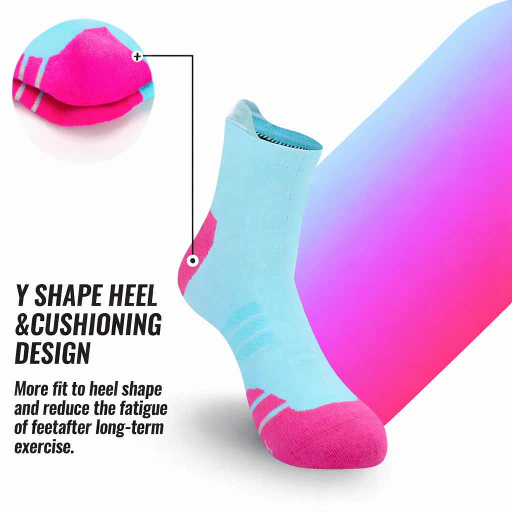 SUBMRGD Ultralite™ Dri-Knit Waterproof Ankle Socks-Aqua/Pink
