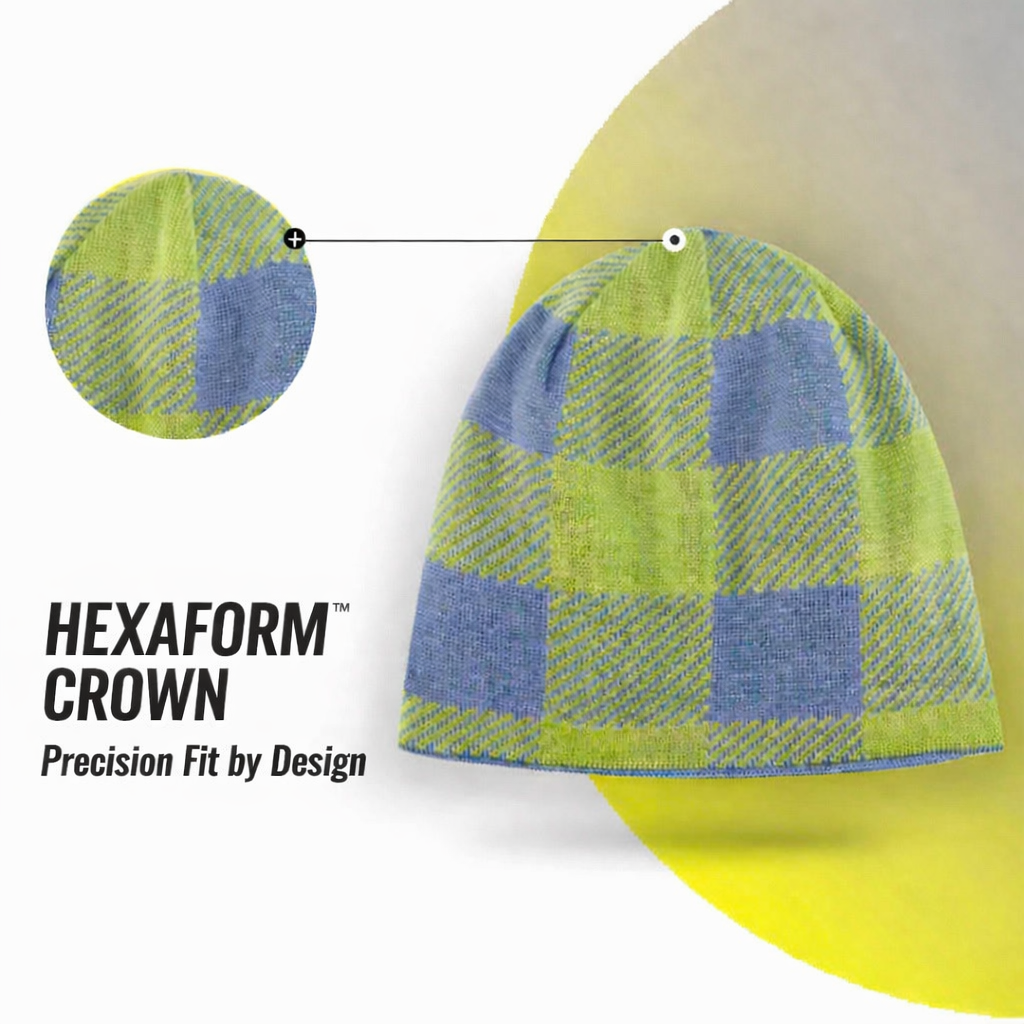 SUBMRGD Waterproof Merino Beanie-Storm Grid-Blue/Green