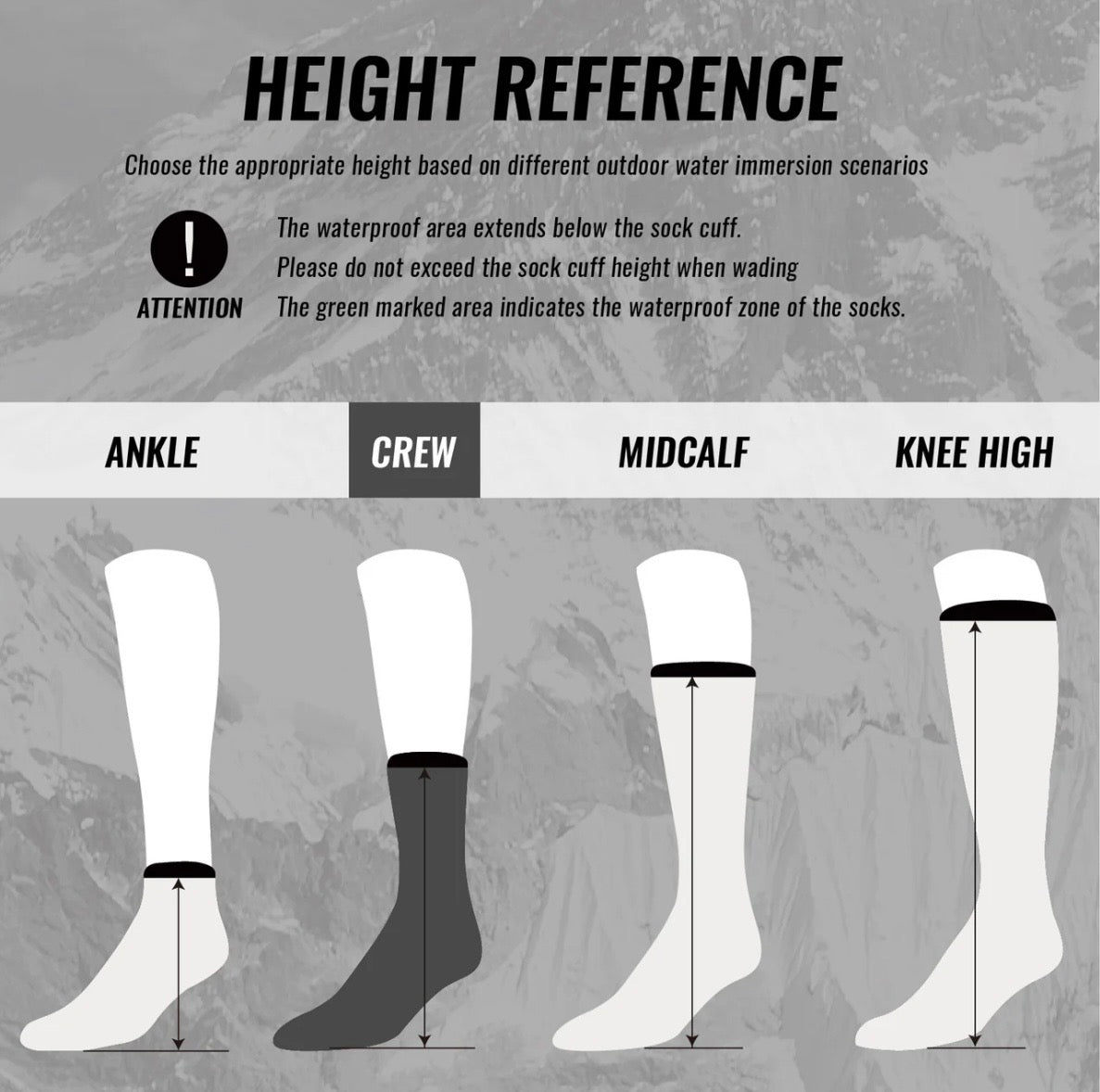 SUBMRGD Waterproof Crew Socks – Blue Current