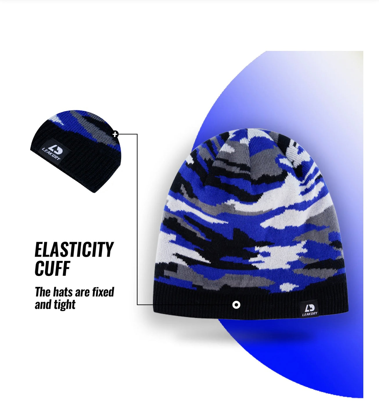 SUBMRGD Waterproof Merino Beanie – Blue Camo