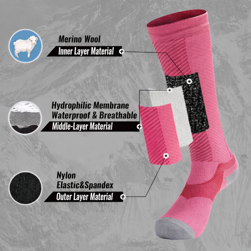 SUBMRGD Waterproof Knee-High Socks – Pink