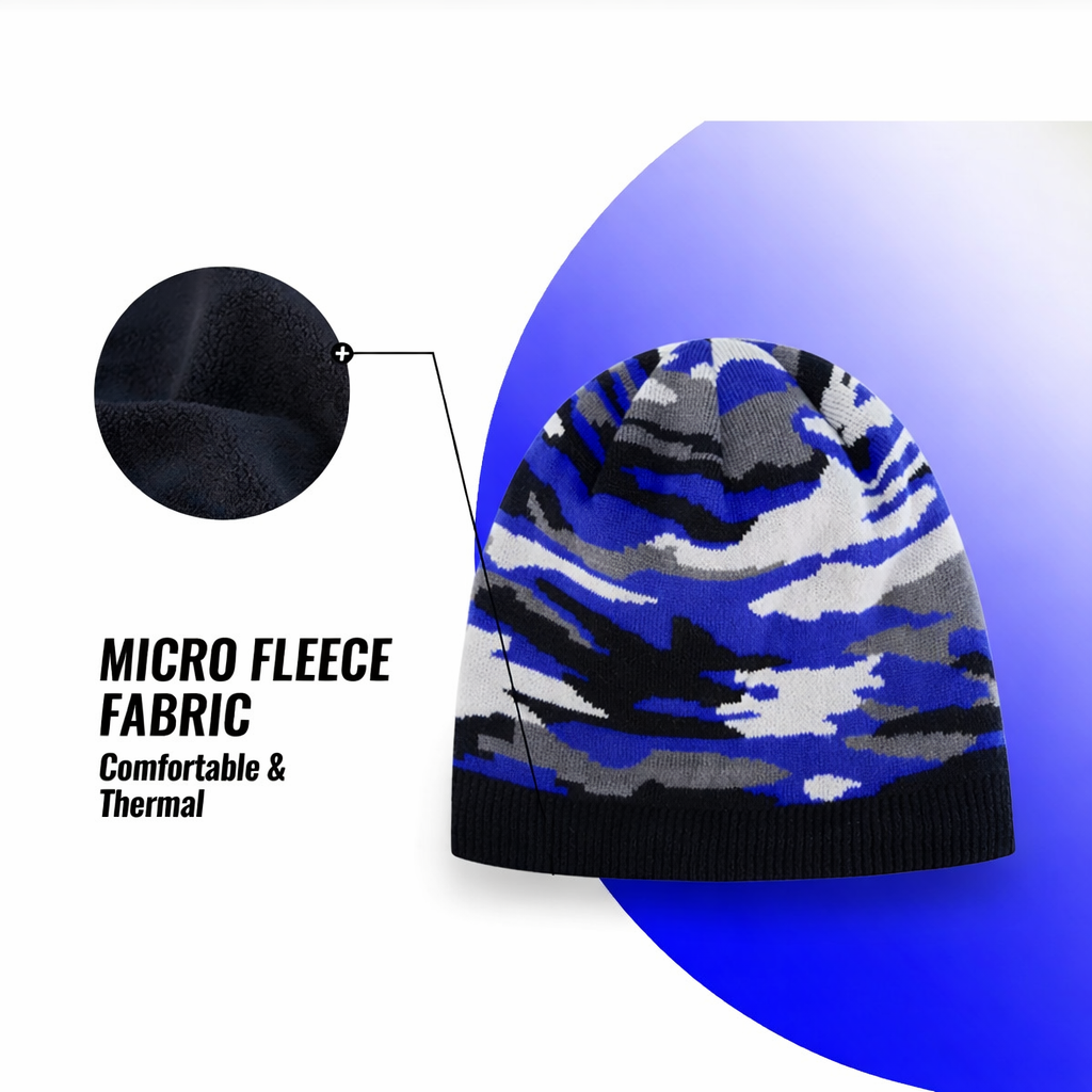 SUBMRGD Waterproof Merino Beanie – Blue Camo