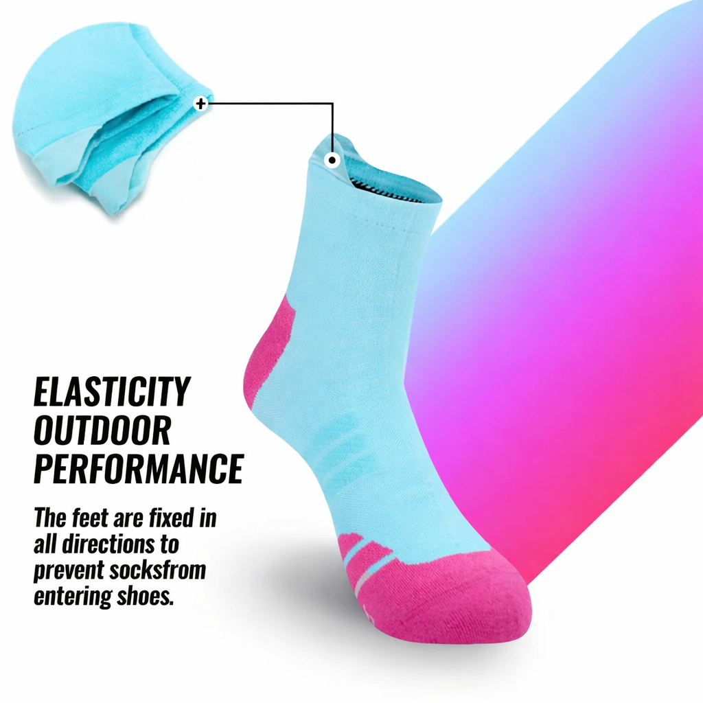 SUBMRGD Ultralite™ Dri-Knit Waterproof Ankle Socks-Aqua/Pink