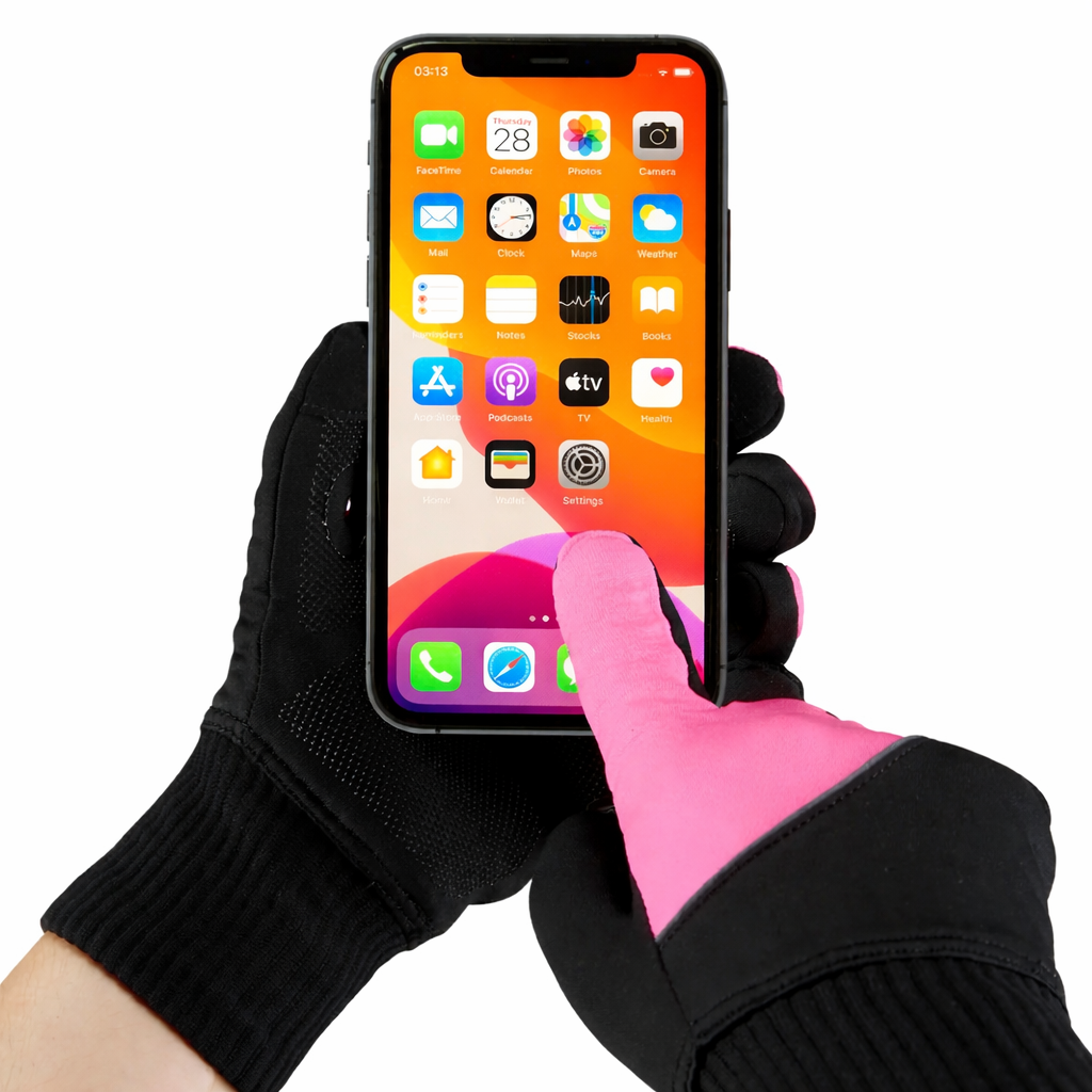 SUBMRGD StormGrip™ Lightweight Merino Waterproof Gloves – Black/Pink