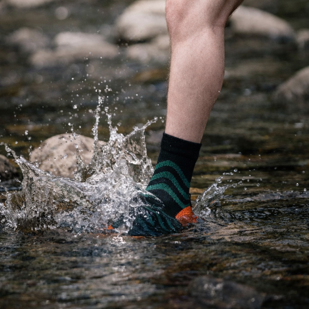 SUBMRGD Waterproof Crew Socks-Orange Current
